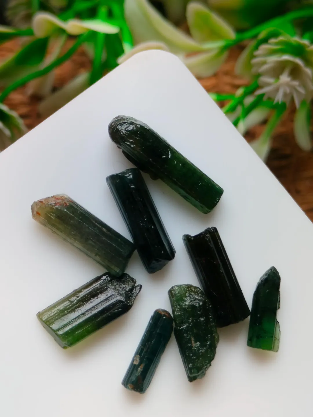 Raw Green Tourmaline Gemstone Pencil Rods Uncut Jewelry Making ...