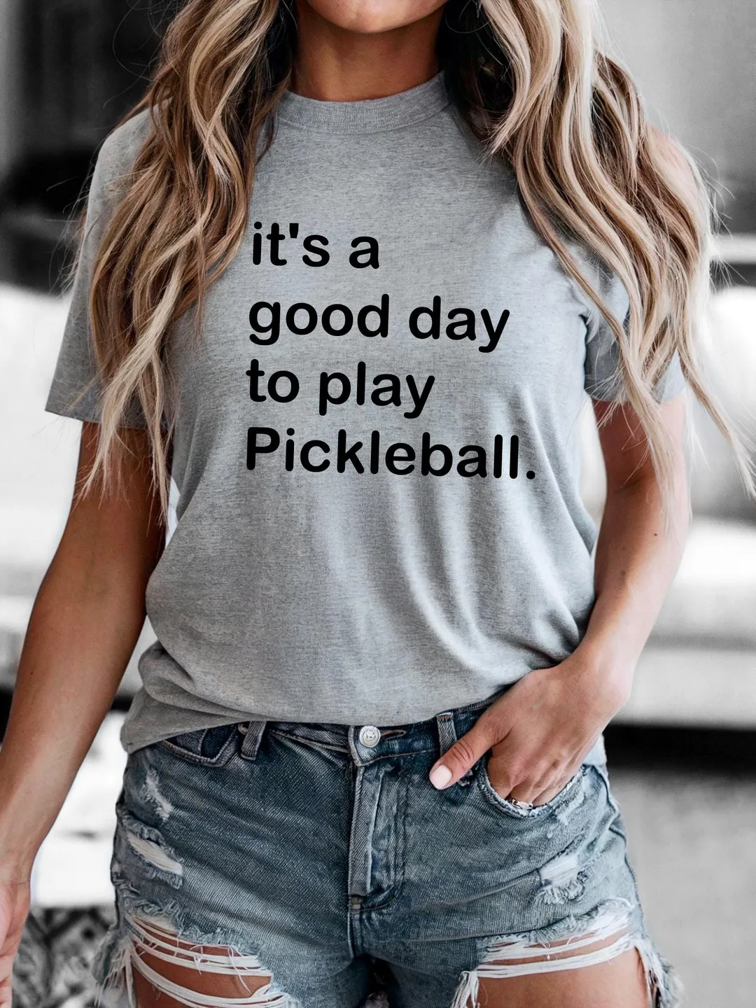 Pickleball Shirt: "Good Day to Play" Cotton Blend Tee