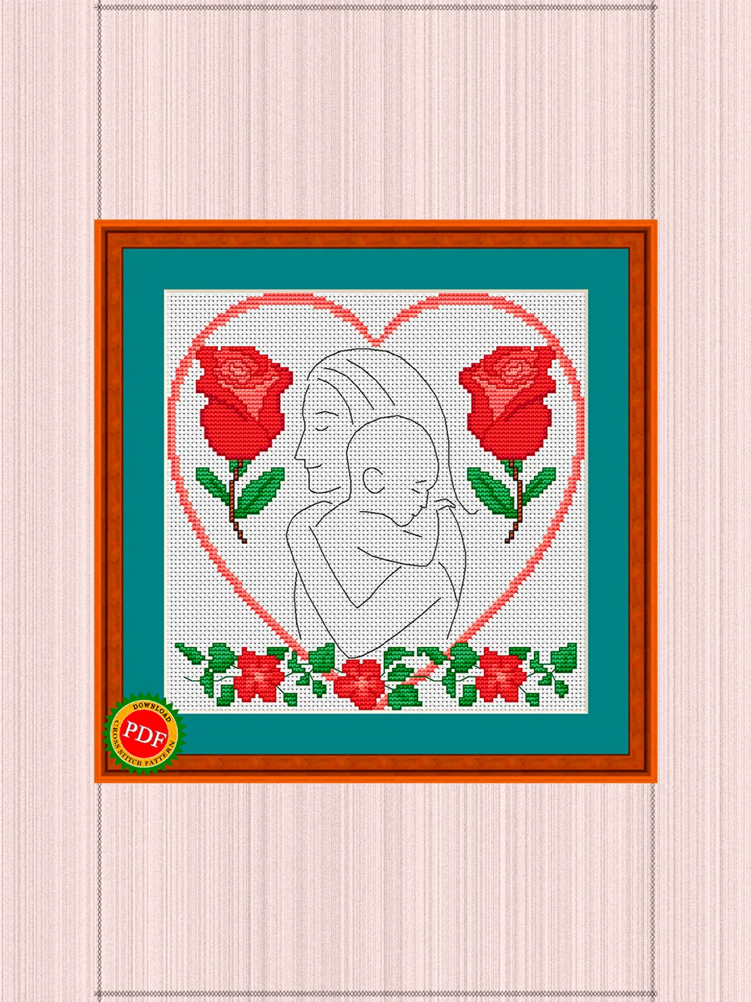 Mother’s Day Cross Stitch Pattern | Mom Cross Stitch Pattern