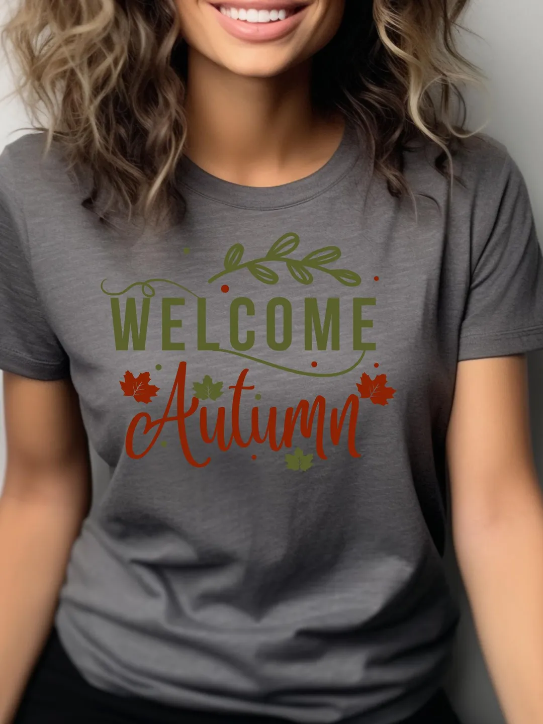 Welcome Autumn T-Shirt: Cozy Fall Cotton Tee - Thanksgiving Outfit