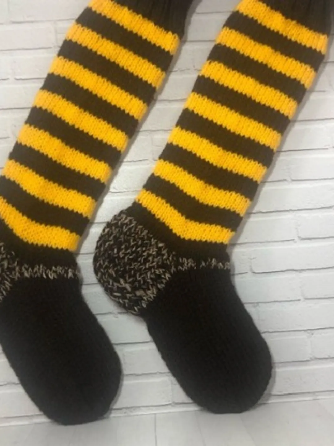 Warming Knee Socks Knitted Handmade