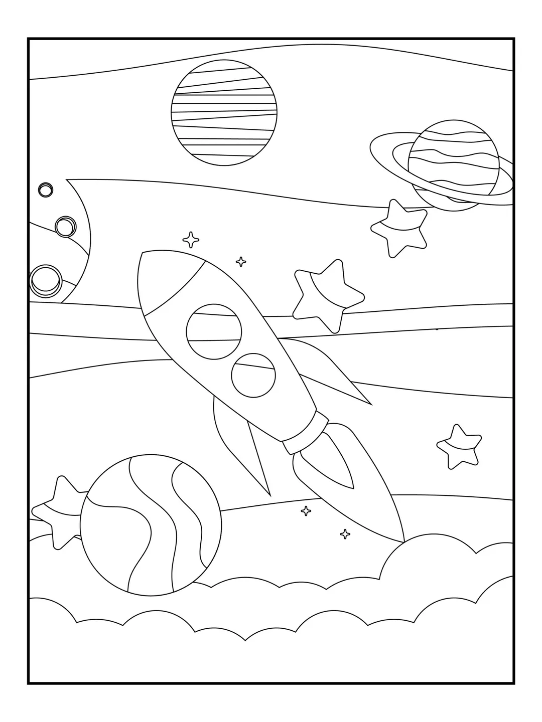 Space To Color In Space Coloring eBook