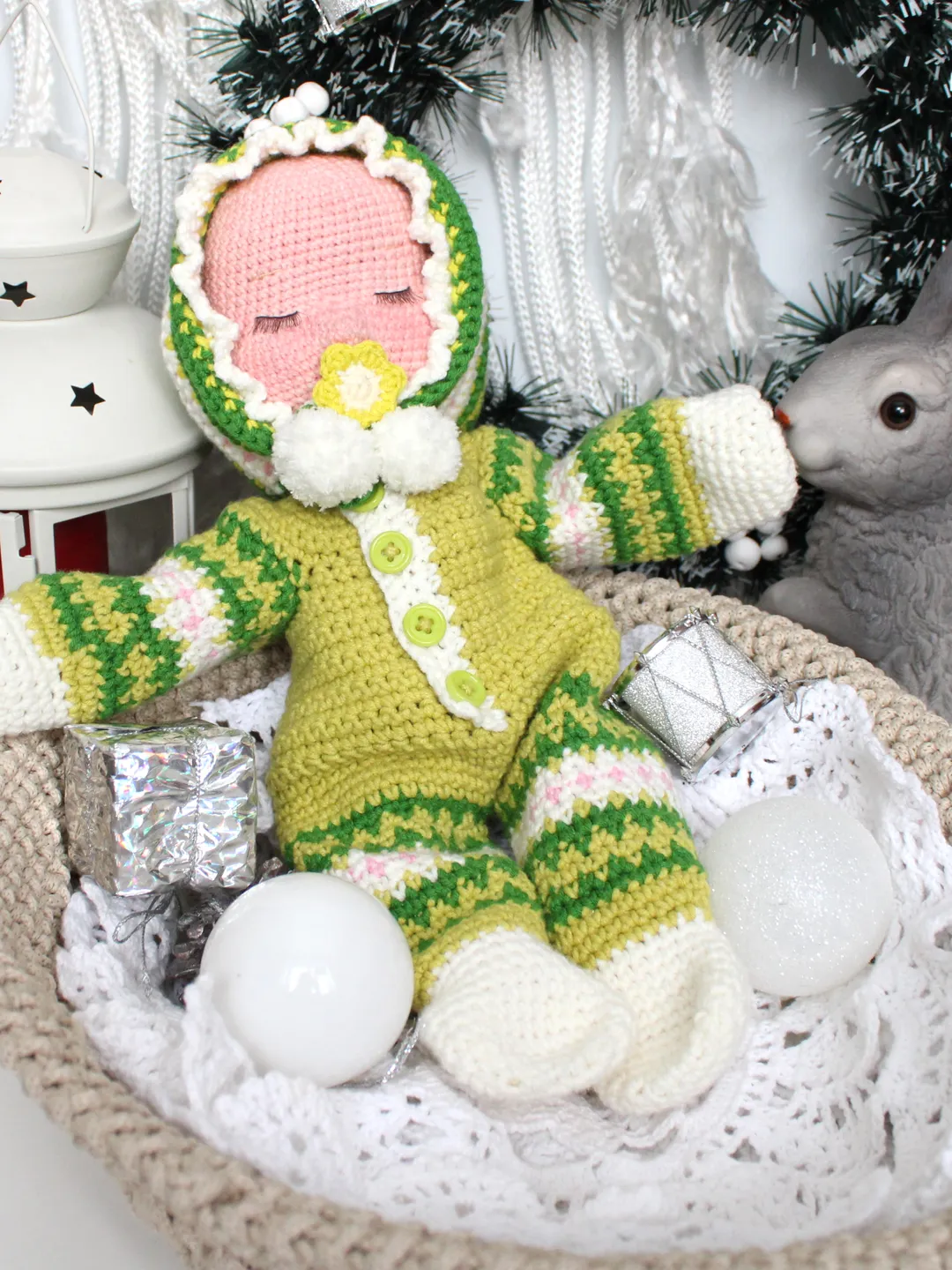 Baby romper for doll crochet pattern PDF Amigurumi doll costume Clothes for dolls 10 inches pattern baby