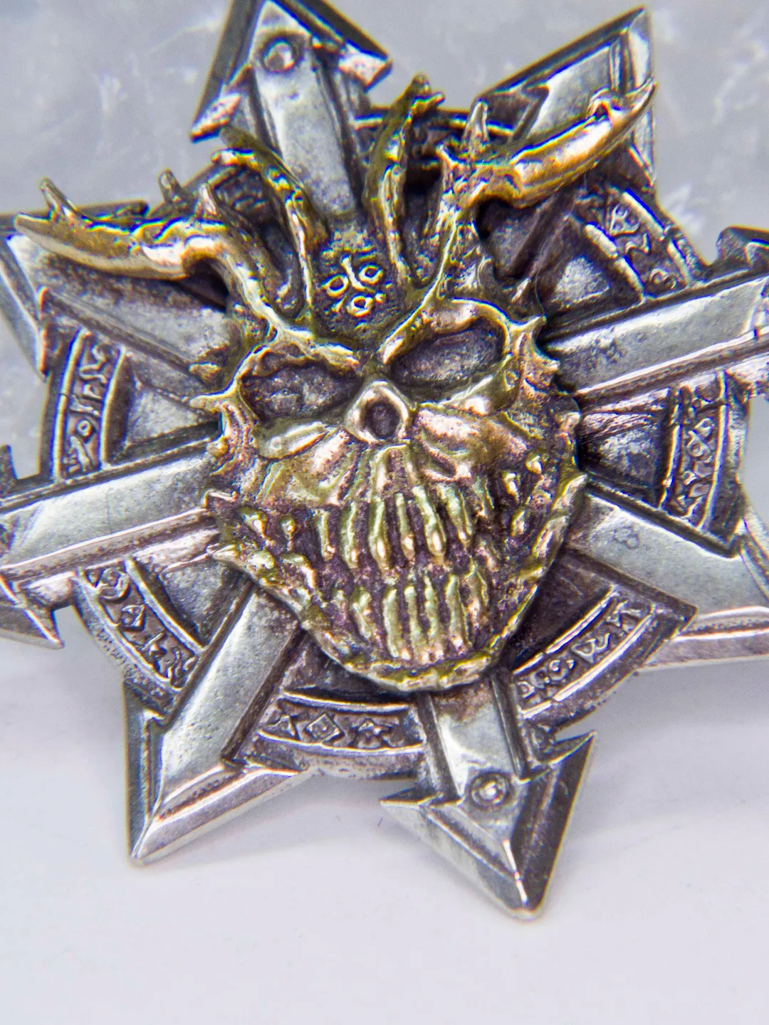 Large Chaos Star Pendant - Nurgle