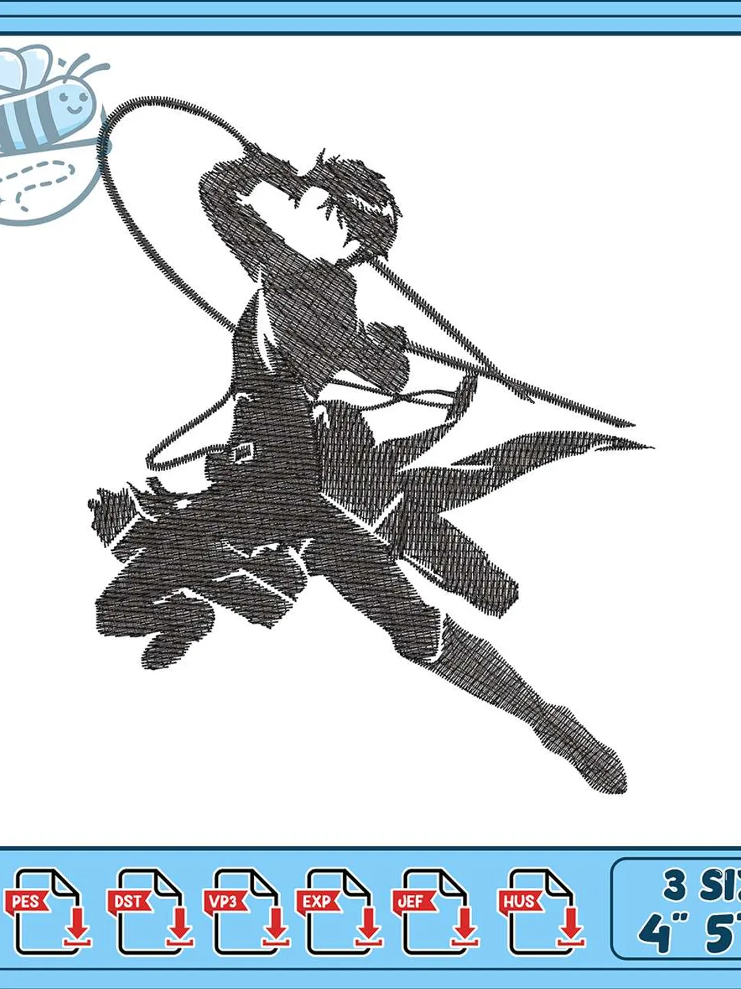 Levi Ackerman Eyes Embroidery Design, Anime Patch Machine Embroidery ...