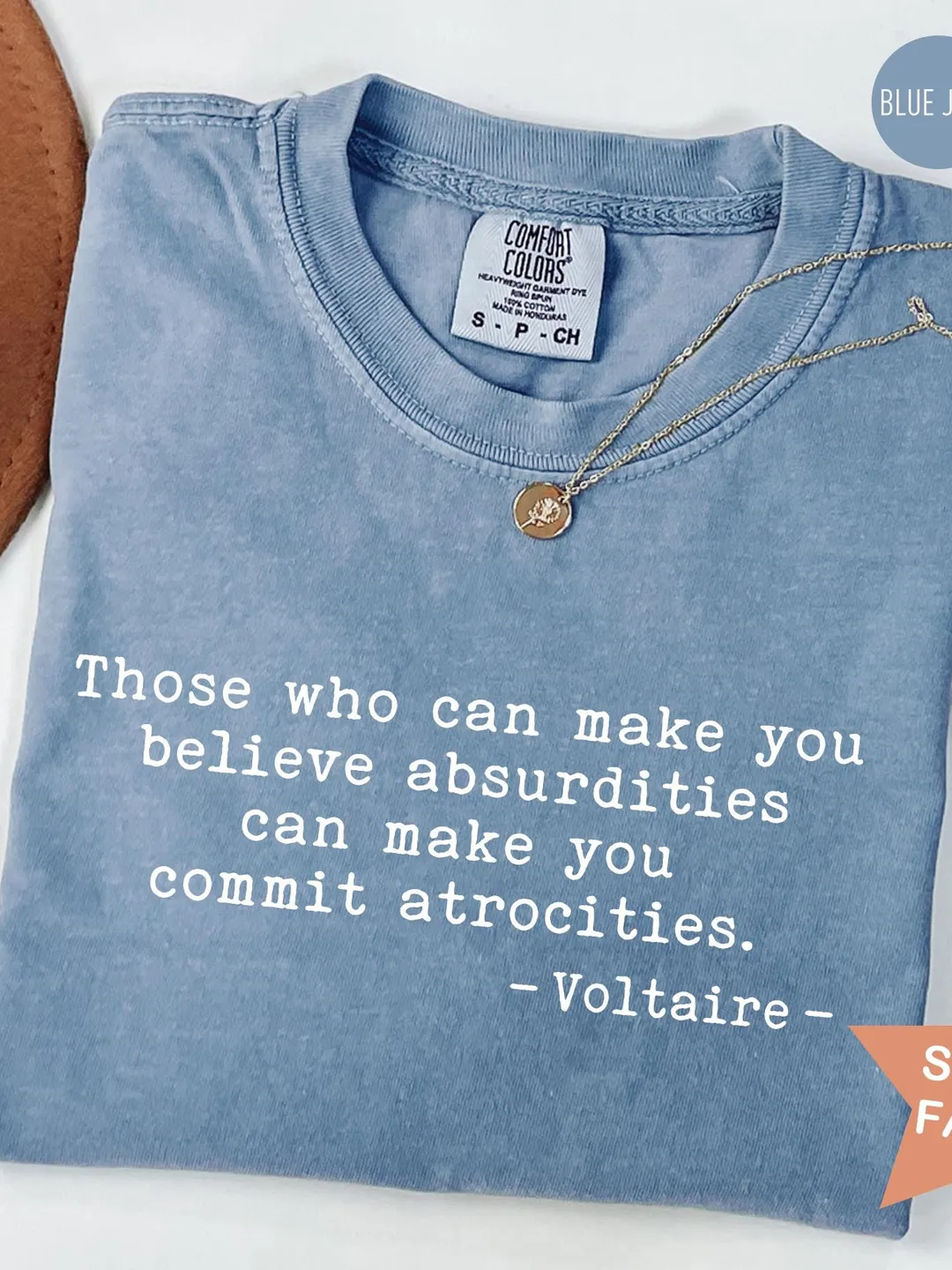 Comfort Colors® Political Protest Shirt, Government Protest T-shirt, Voltaire Quote, March Shirt, Tyranny Tshirt, Politics Quote Shirt