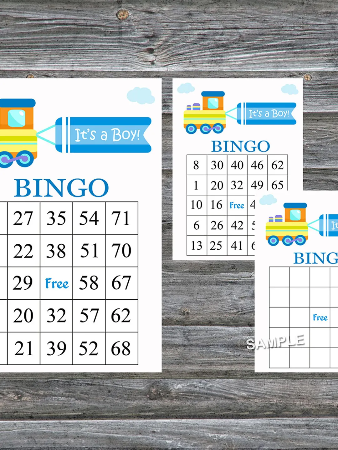 It's a boy bingo cards,Toy Train bingo game,Toy Train printable bingo cards,60 Bingo Cards,INSTANT DOWNLOAD-224