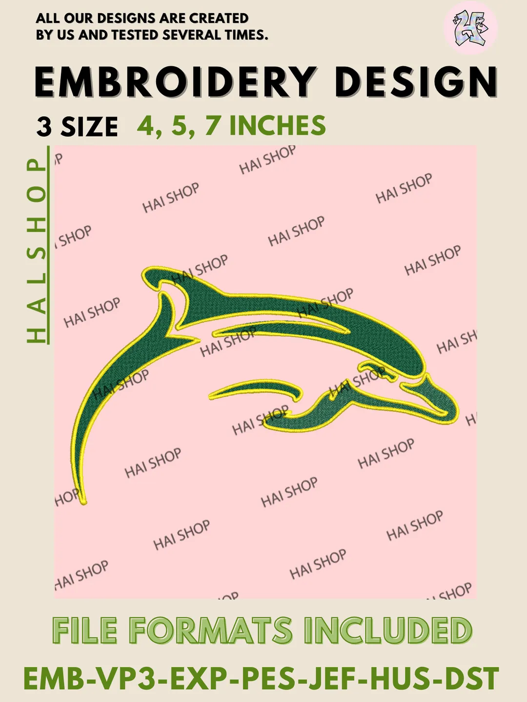 NCAA Le Moyne Dolphins Team Mascot Logo Machine Embroidery Design Files, Le Moyne Dolphins College Team Logo Embroidery, NCAA Machine Embroidery Designs, Digital Download
