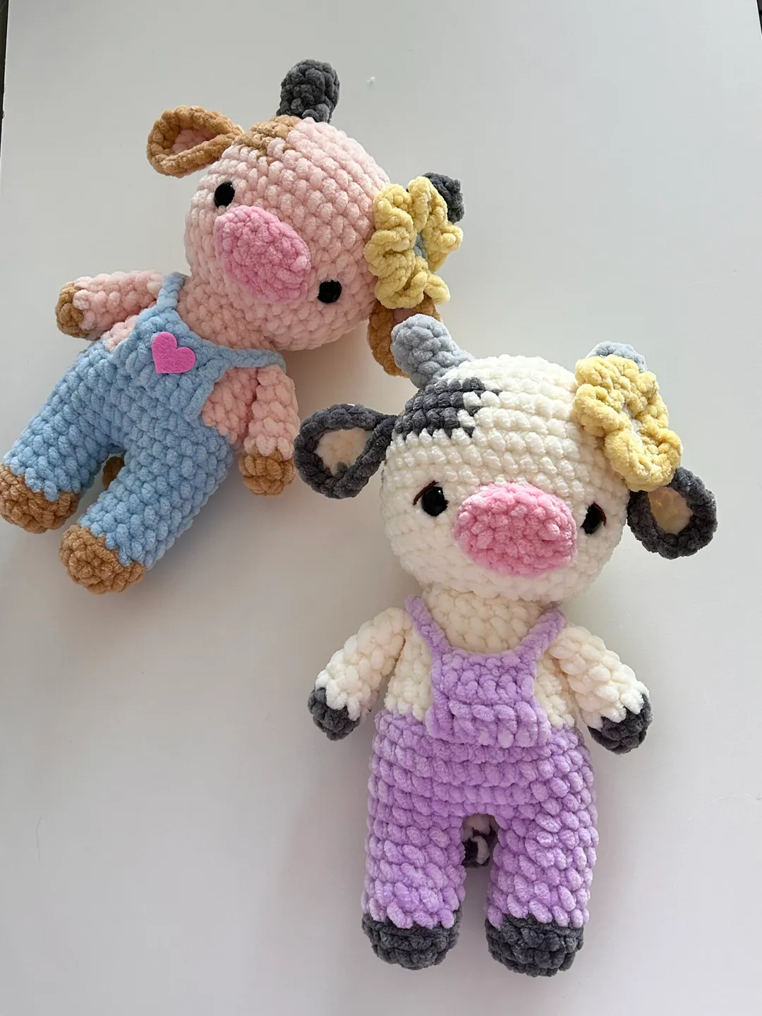 Crochet cow plushie pattern Cute spring cow pdf tutorial Crochet Easter pattern