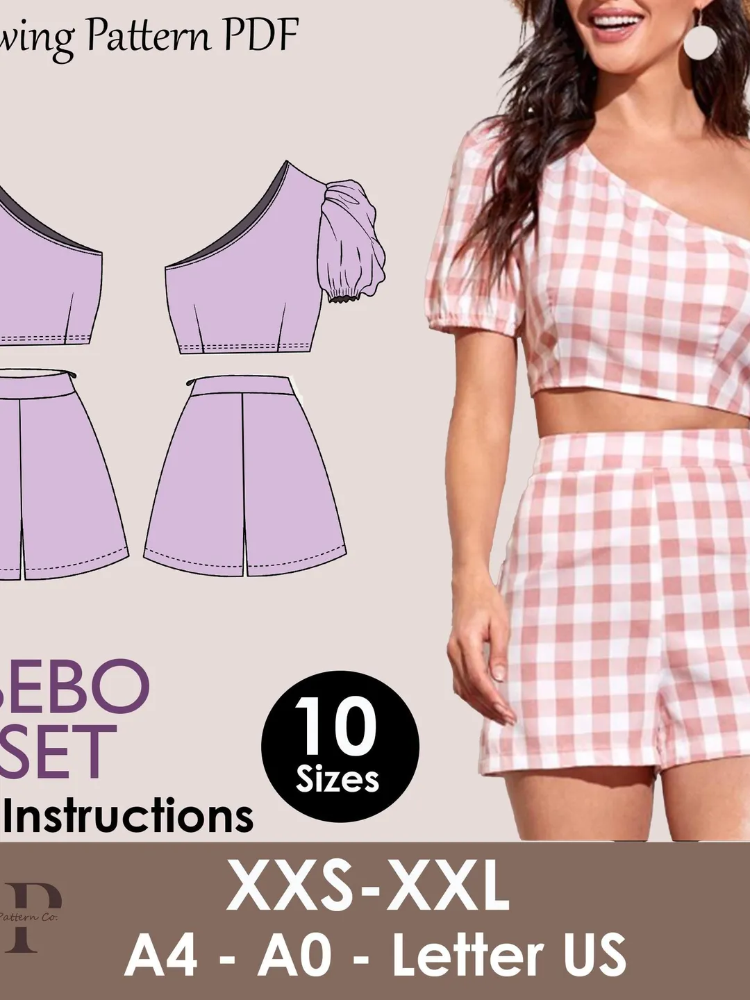 Bell Sleeve Mini Dress | mini dress pattern | PDF sewing pattern 15 size | 70s dress pattern | Sheath, short skirt