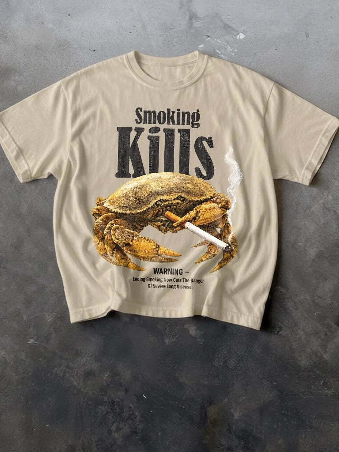 anti-tobacco t-shirts Tobacco Prevention Shirt: Smoking Stinks and classroom incentive programs Retro Smoking Kills Crab T-Shirt