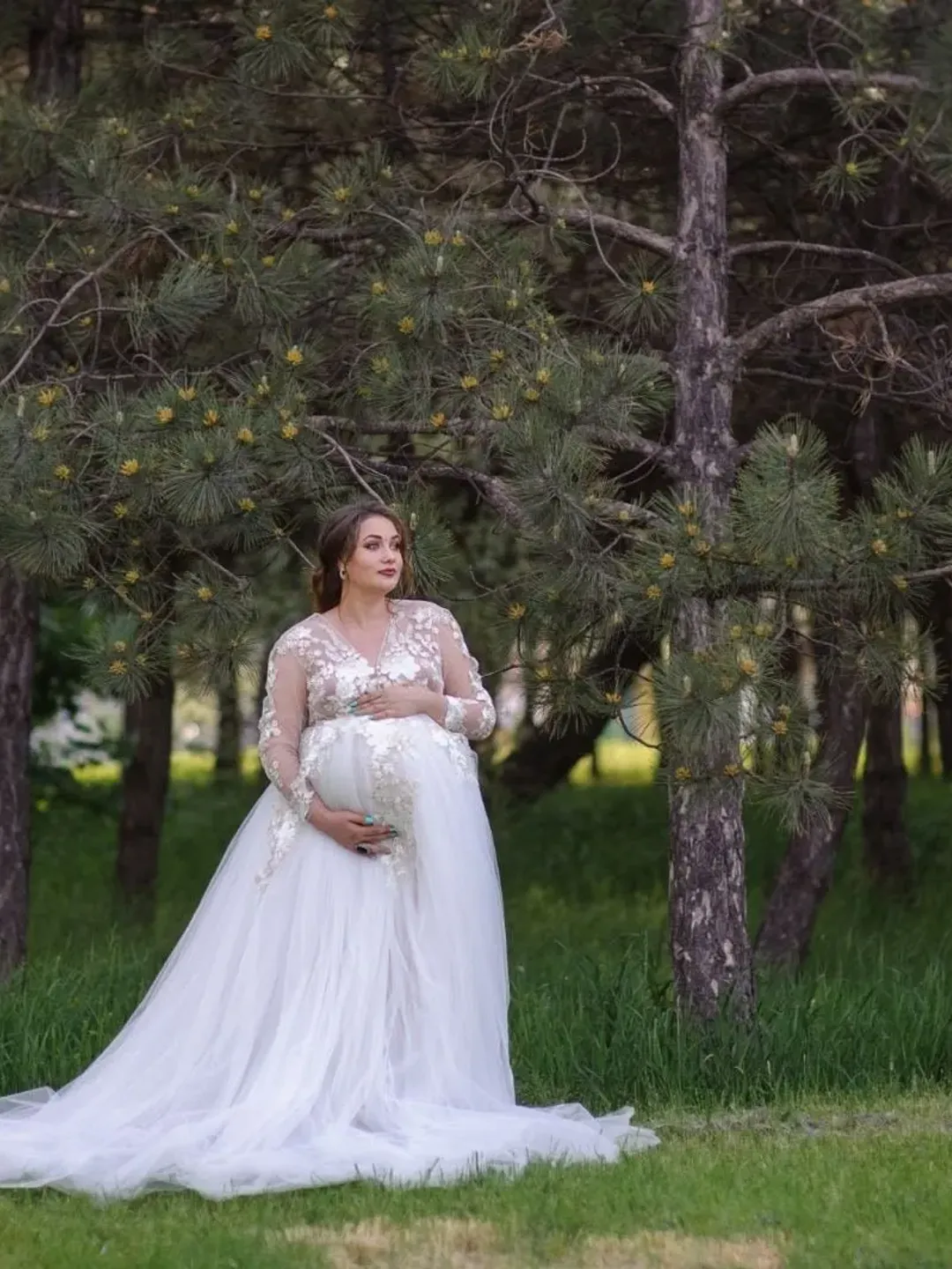 Maternity Photoshoot Dress, Tulle Maternity Gown, Pregnancy Dress, Maternity Photo Props, Boho Maternity Dress, Matching Photo Props Dress