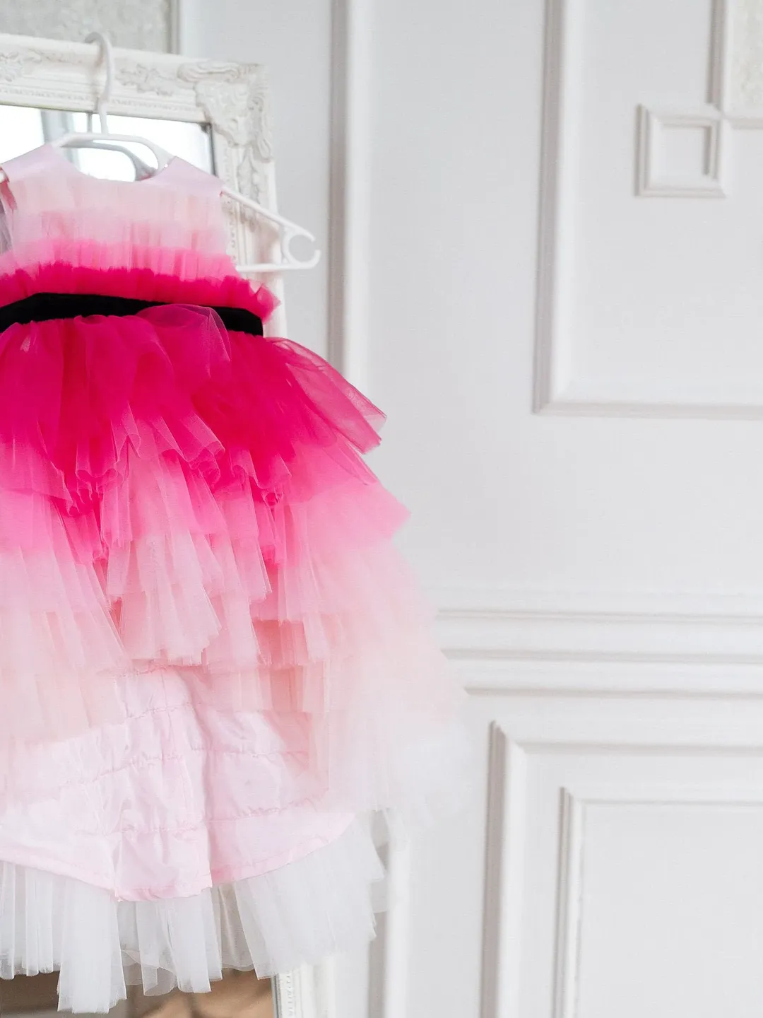Pink Princess Tulle Dress, Girl Tutu Dress, Toddler Tulle Dress, Summer Photoshoot, 1st Birthday Dress, Flower Girl Dress, High Low Dress