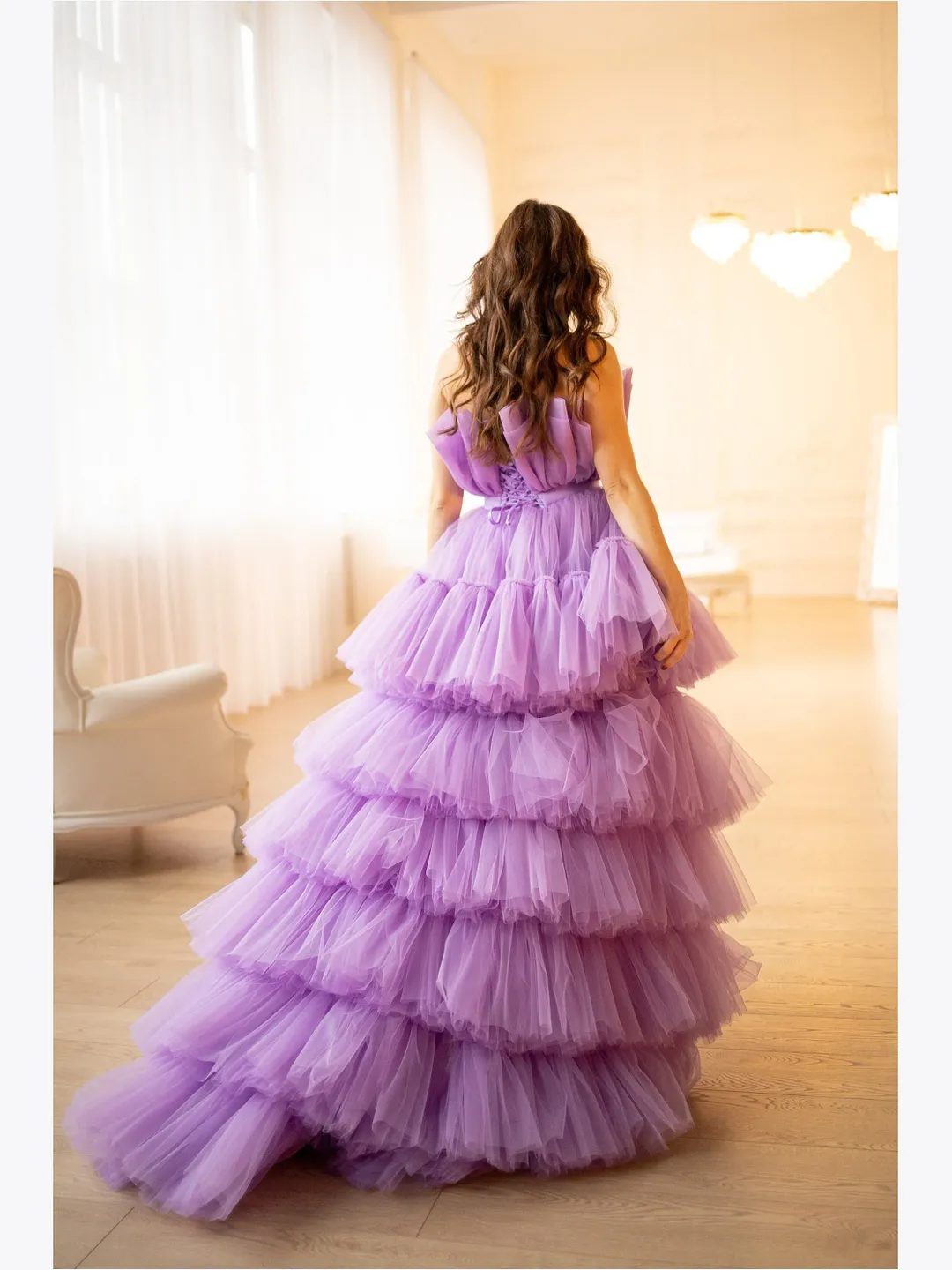 asymmetrical tulle dress Glama main image 0