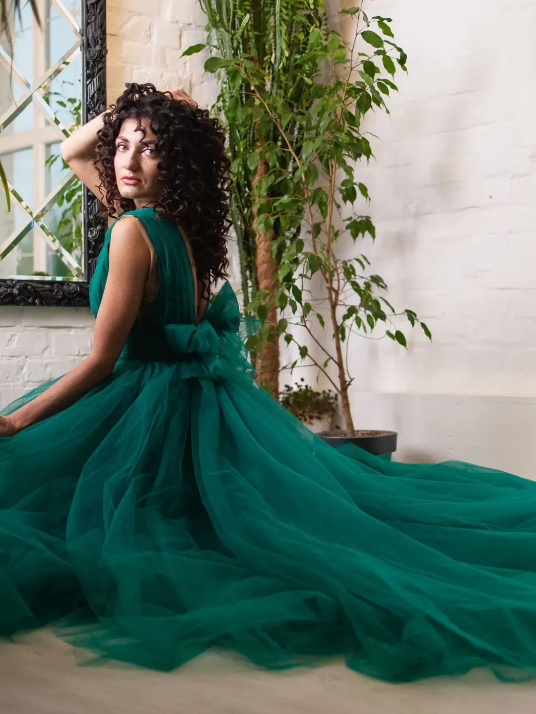green tulle formal dress Mac Duggal 5509 Dress main image 0