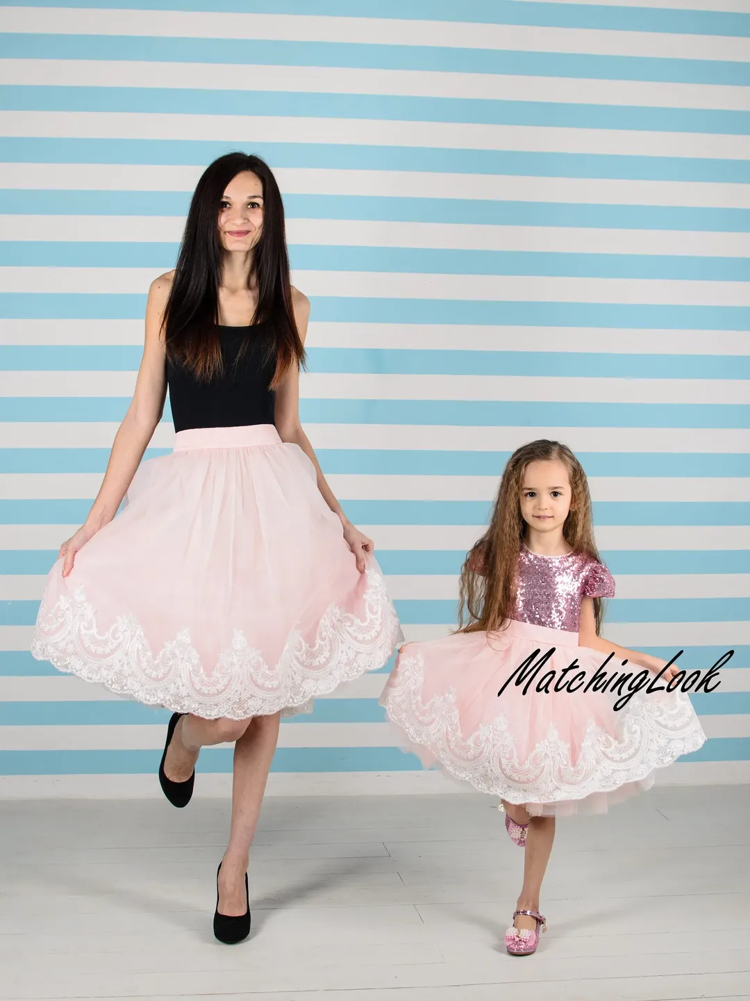 Mother Daughter Matching Dress, Tutu Pink Dress, Mommy and Me Dress, First Birthday Dress, Flower Girl Dress, Mother and Daughter Outfit