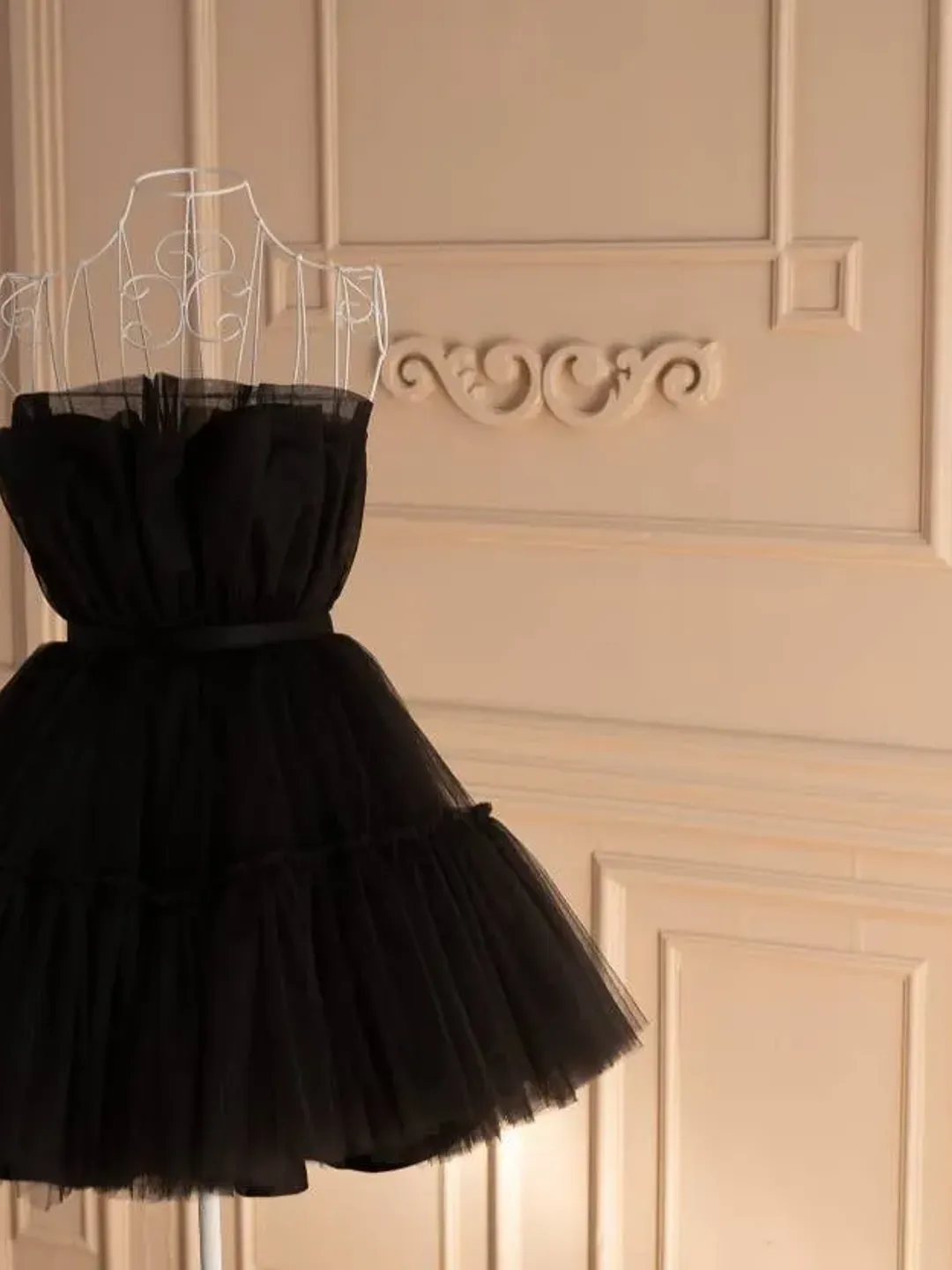 Short Layered Tulle Dress, Little Black Dress, Tutu Party Dress, Summer Party Dress, Full Tutu Skirt, Ruffled Tulle Dress, Toddler Dress