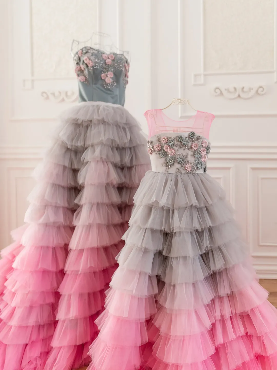 grey and magenta combination dress Shop Pink Mommy Me Matching Dresses, Mother Daughter Photoshoot Dress, Wedding Ombre Tulle Dress, Mommy and Me Outfit, Tulle Tiered Gown YGroup_menprintedshirt