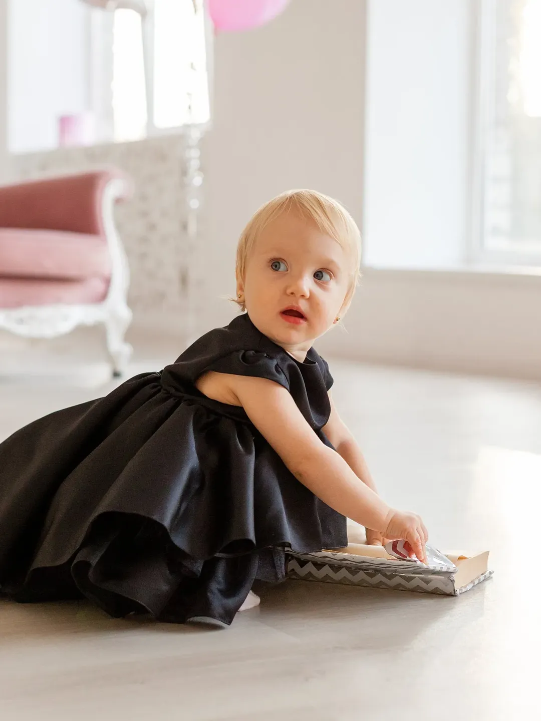 blue dress for baby girl Infant/Toddler Victorian Baby Dress in Black