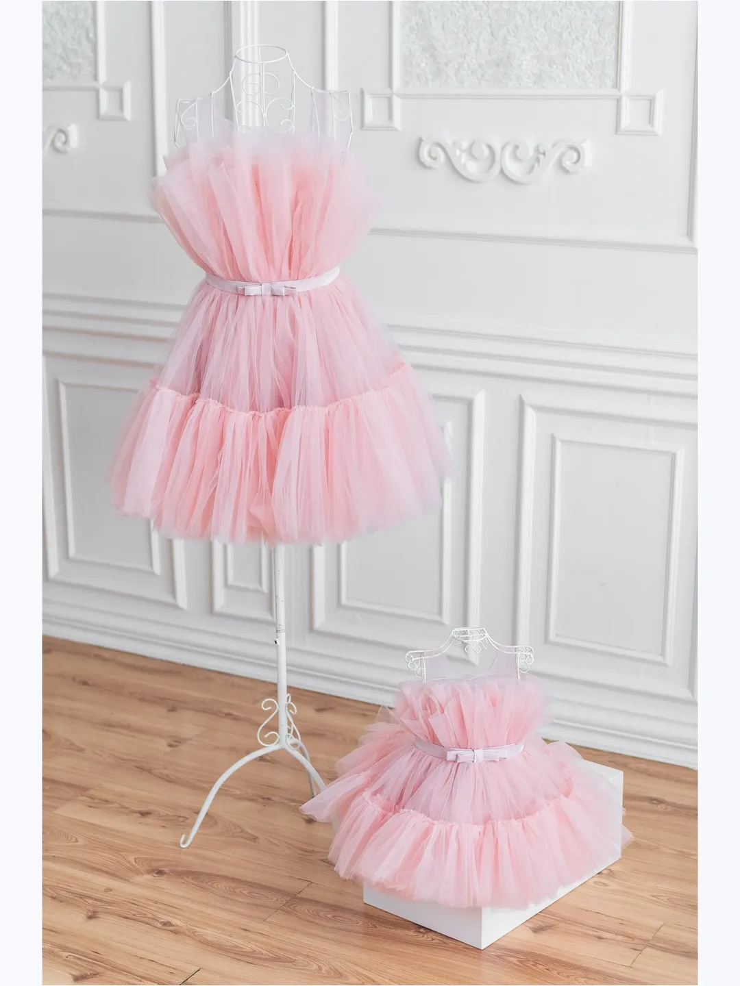 strapless open back dress Amira Pink Tutu Dress for Girls Wedding Guest Dress