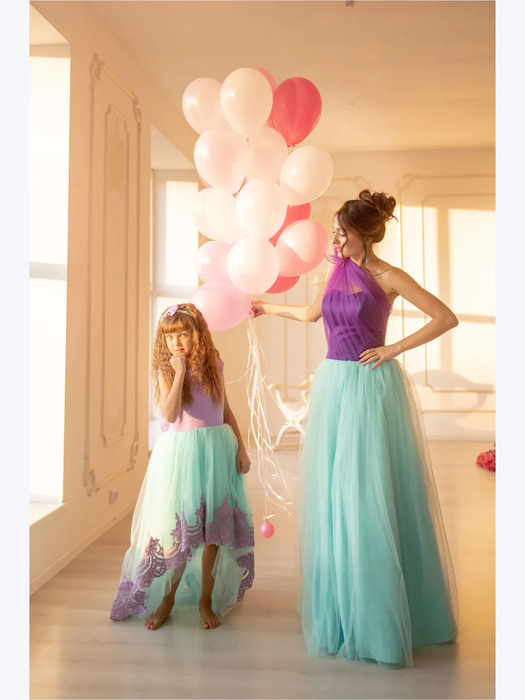 Matching Ariel Dresses, Mommy and Me Dress, Little Mermaid Party Outfits, Matching Mother Daughter Dress, Princess Dress, Girl Tutu Dress