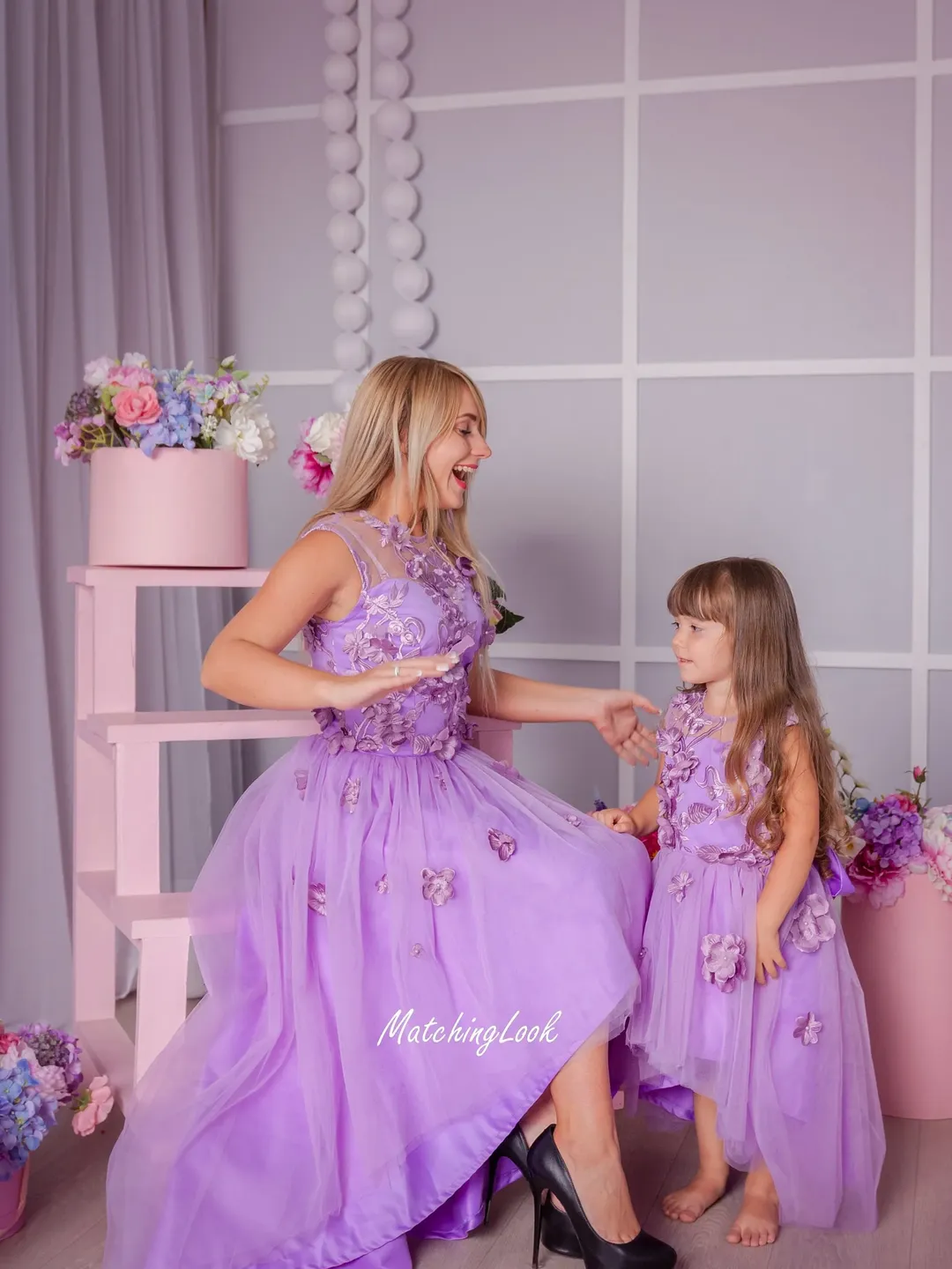 Mother Daughter Matching Dresses, Mommy And Me Dress, Matching Tutu Dress, Asymmetrical Dresses, Matching Photoshoot Dresses, Matching Girl
