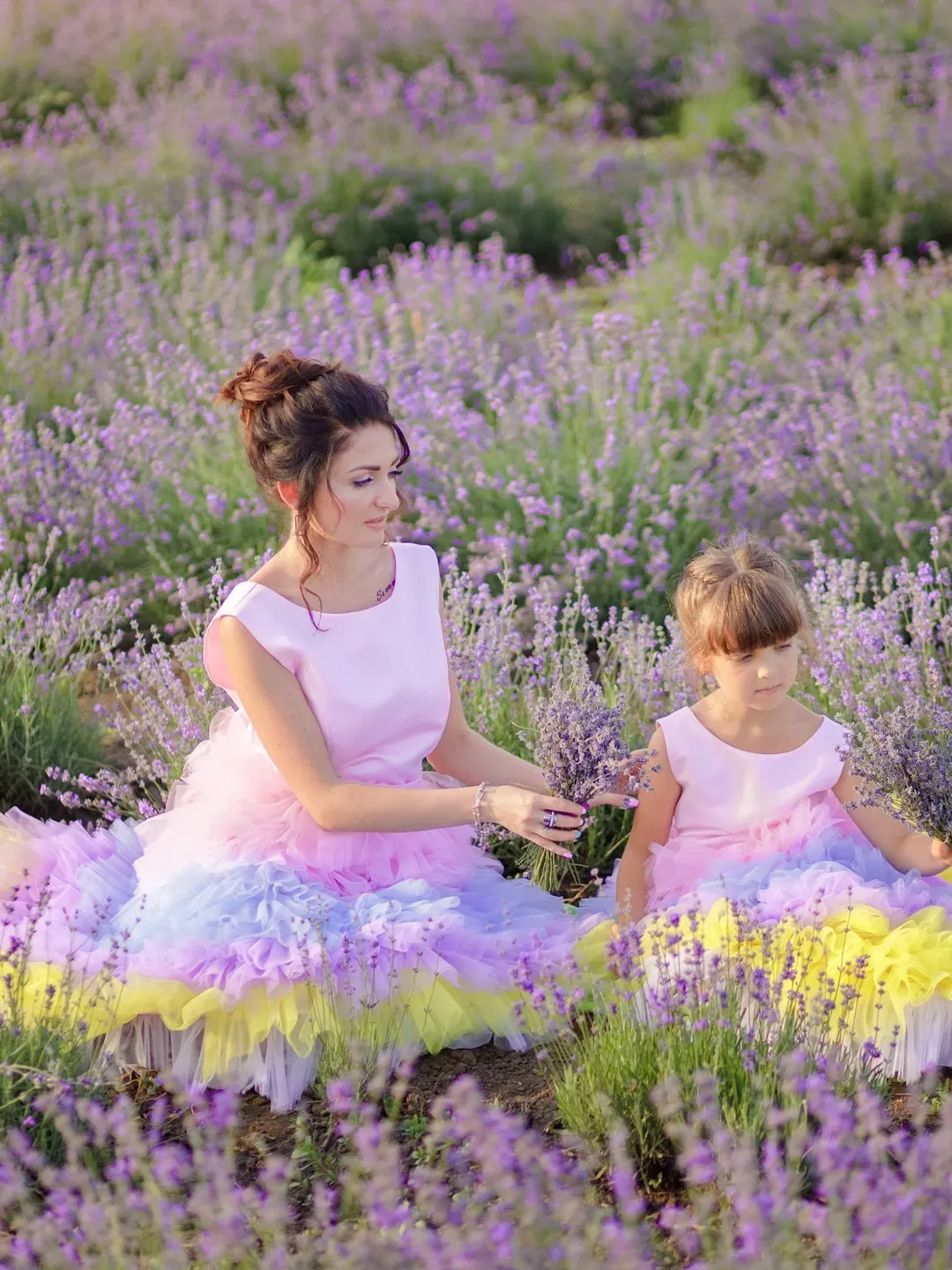 Mom Daughter Unicorn Dress, Rainbow Tulle Dress, Matching Dress, Mommy and Me Outfit, Photoshoot Dress, High Low Dress, Birthday Dress