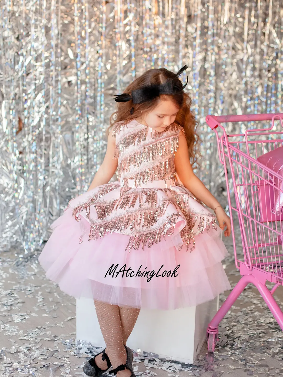 Pink Tutu Dress, New Year Dress, Blush Sequin Girl Dress, Party Girl Dress, Formal Girl Dress, Toddler Tulle Dress, Princess Tutu Dress