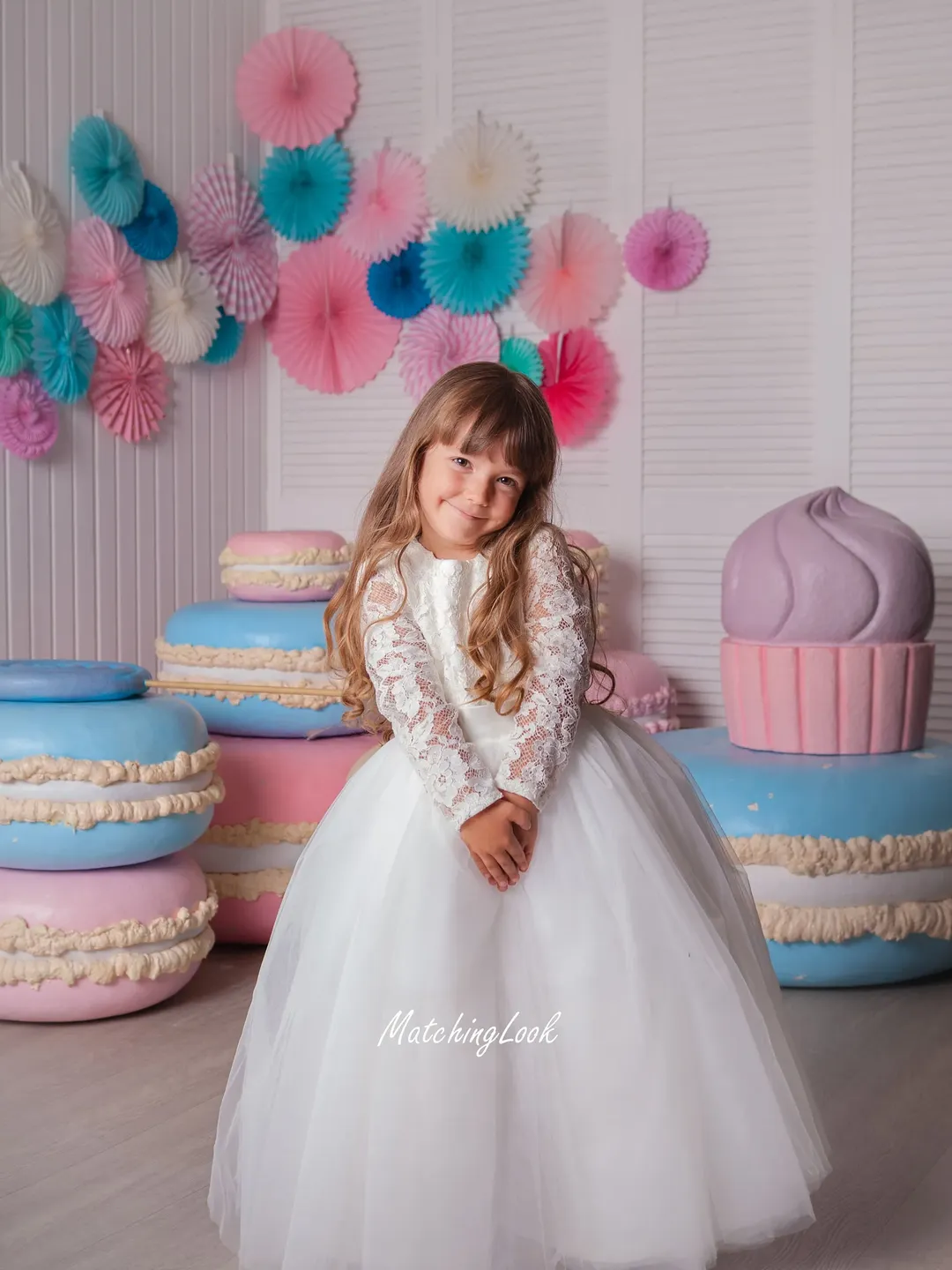 Flower Girl Dress, Baptism Dress, 1st Birthday Dress, White Princess Dress, Girl Tulle Dress, Formal Dress, Girl Tutu Dress,Special Occasion