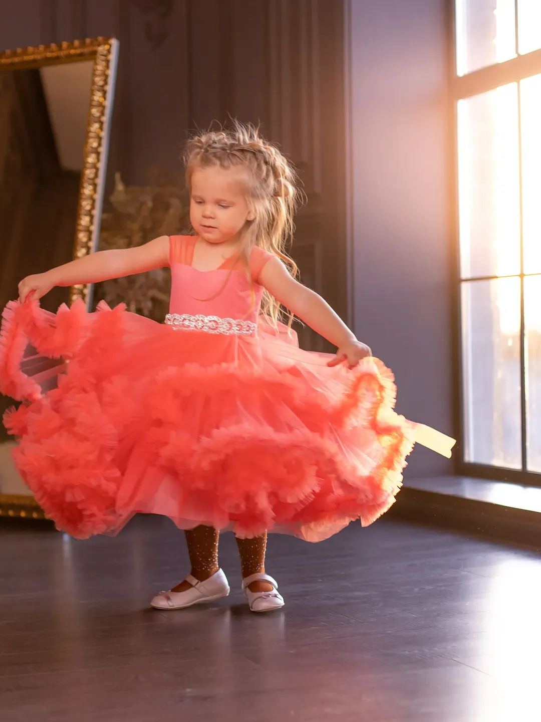 Tulle Ruffle Baby Girl Dress, 1st Birthday Dress, Toddler Tulle Dress, Formal Princess Dress, Coral Dress, Summer Girl Dress, Wedding Girl Tulle Ruffle Baby Girl Dress, 1st Birthday Dress, Toddler Tulle Dress, Formal Princess Dress, Coral Dress, Summer Girl Dress, Wedding Girl