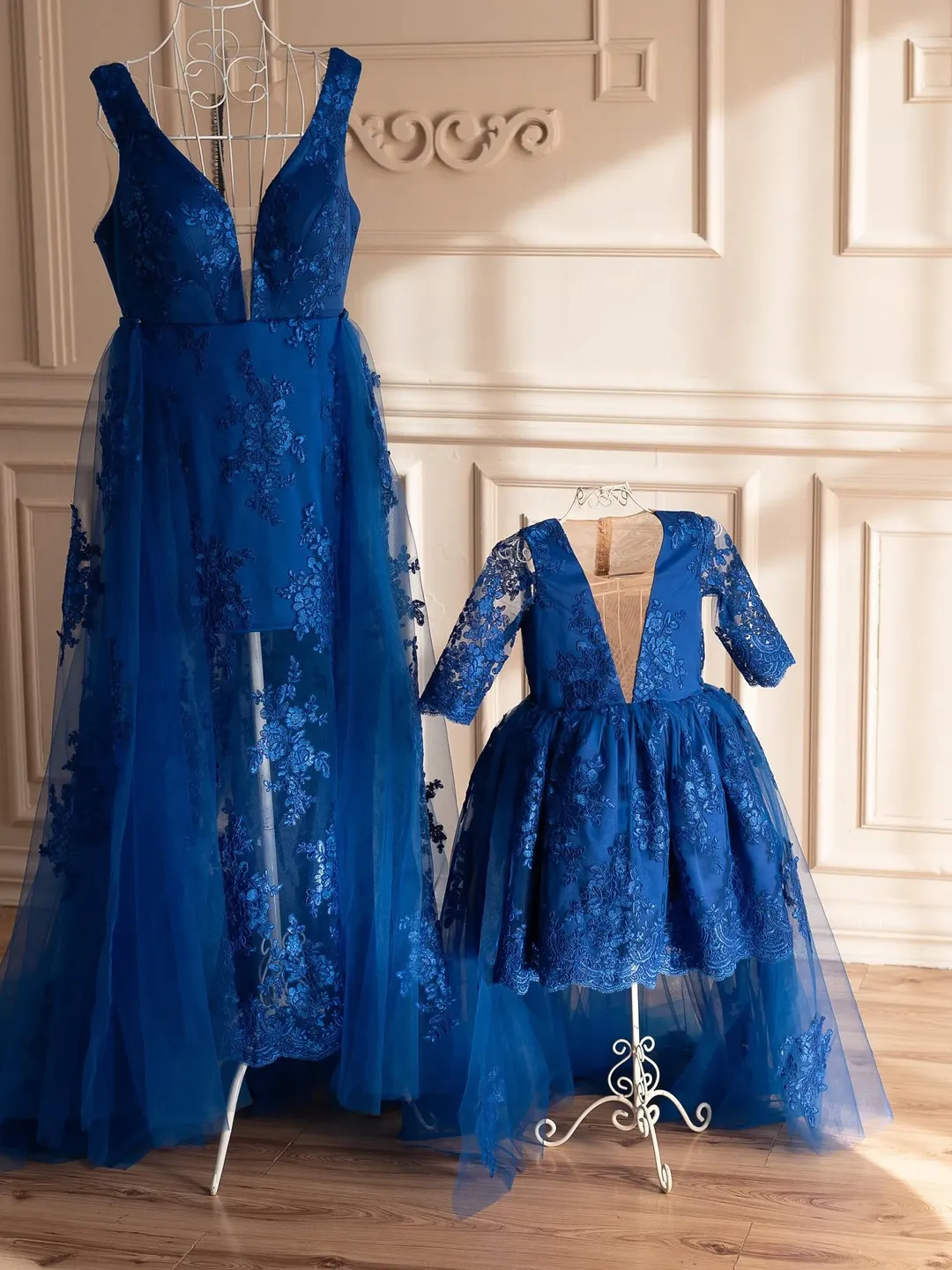 green emerald velvet dress Mommy and Me Flowy Smocked Maxi Dress – Mia Belle Girls main image 0