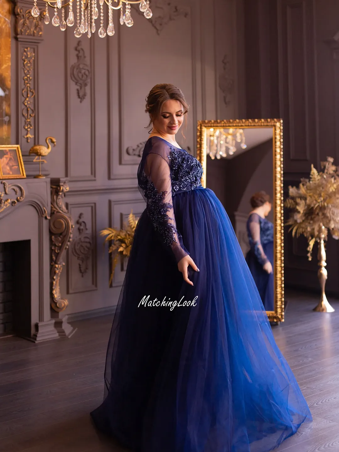 Navy Blue Maternity Dress, Baby Shower Dress, Long Lace Dress, Tulle Maternity Dress For Photoshoot, Pregnancy Gown, Maternity Gown, Ball Navy Blue Maternity Dress, Baby Shower Dress, Long Lace Dress, Tulle Maternity Dress For Photoshoot, Pregnancy Gown, Maternity Gown, Ball