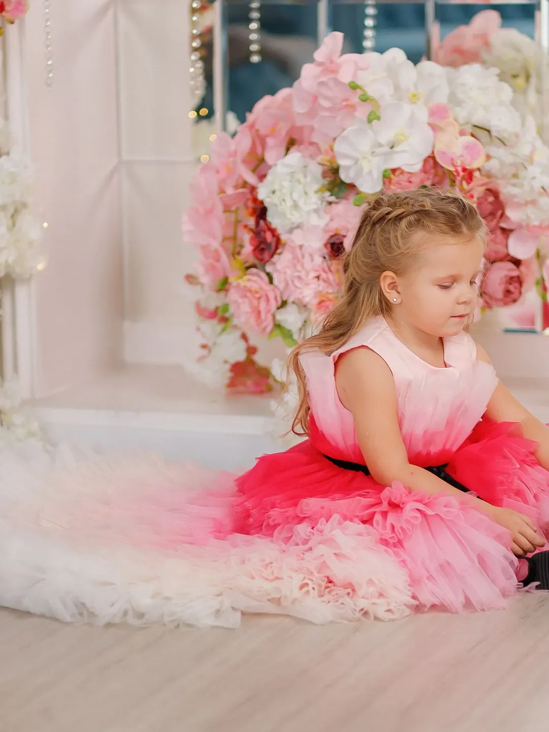 pink and white tutu dress Ballerina tutu White and pink with tail