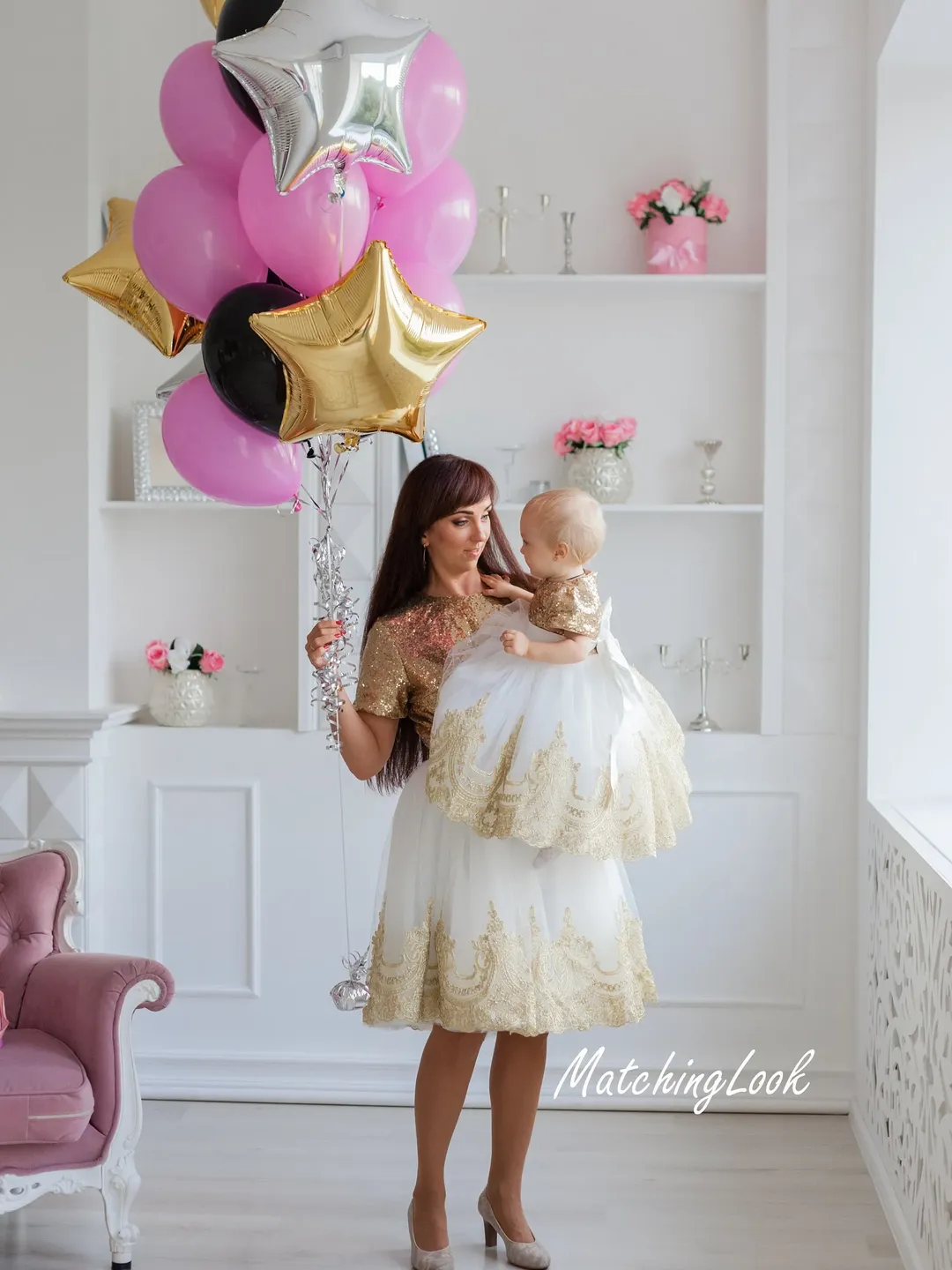Mommy And Me Princess Dress, Formal Dress, 1st Birthday Matching Dress, Tulle Matching Dress, Baby Girl Matching Dress, Baby Shower Dress
