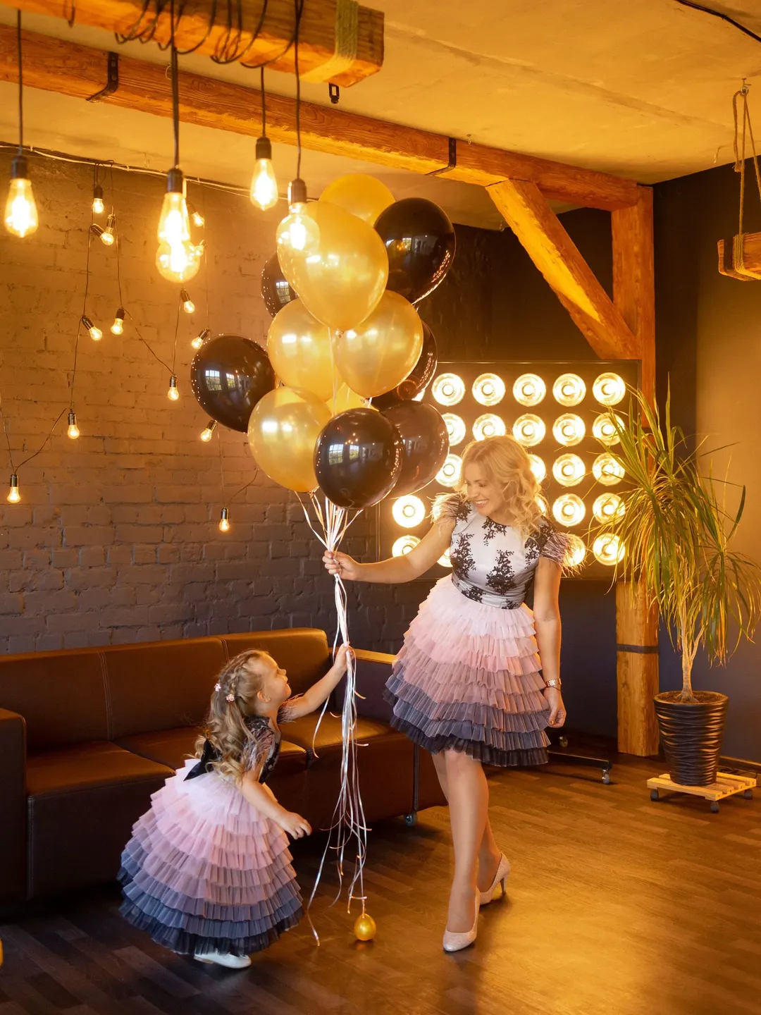 Ombre Mommy and Me Dresses, Mother Daughter Matching Dress, Fancy Dress, Formal Dress, Family Photoshoot Dress, 5th Birthday Dress, Elegant