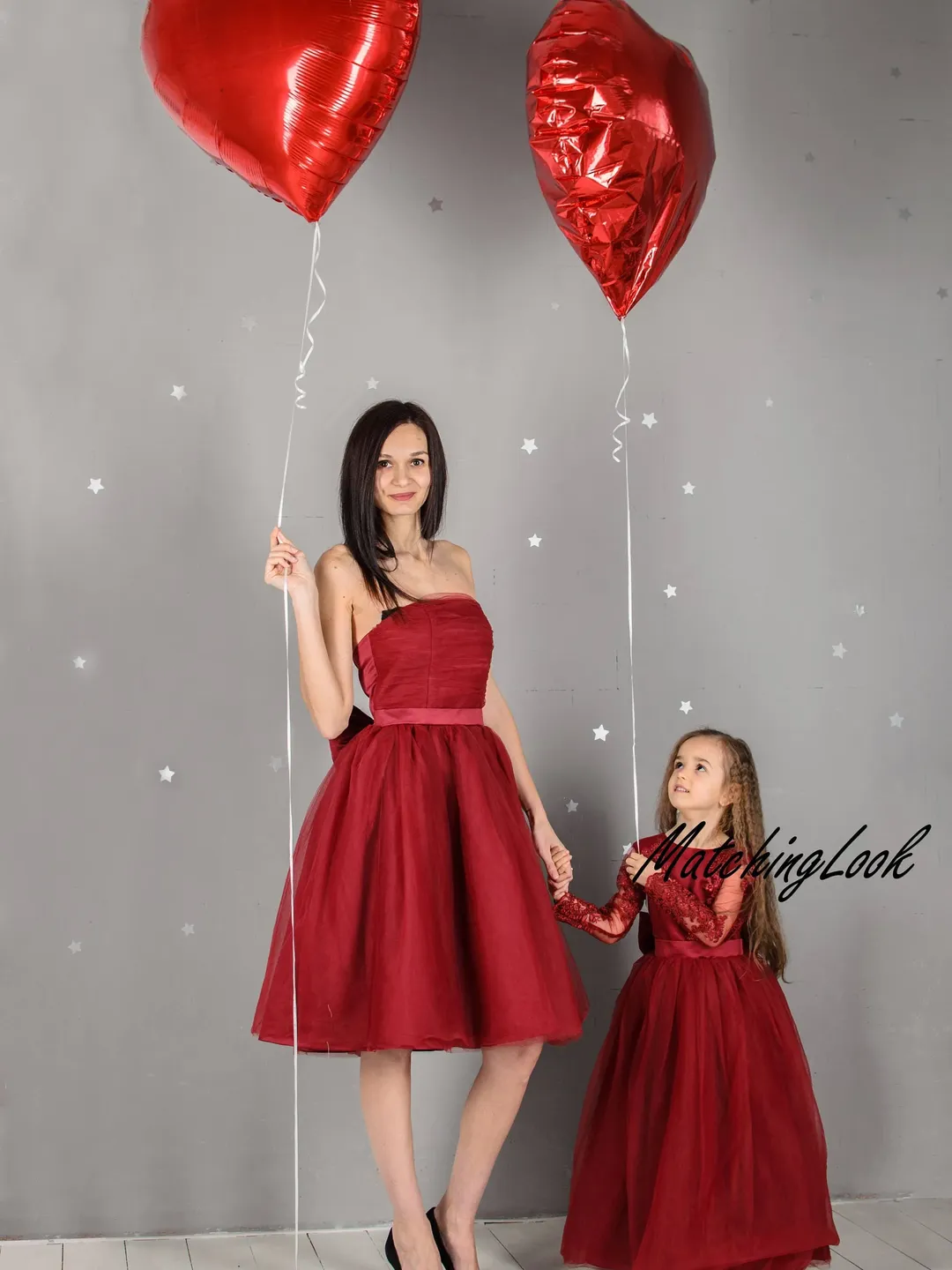 mommy and me burgundy dresses Berylove Women Burgundy Mother Of The Bride Dress Mermaid Long Sleeve Square Neck Long Wedding Guest Dress, Burgundy / US26W