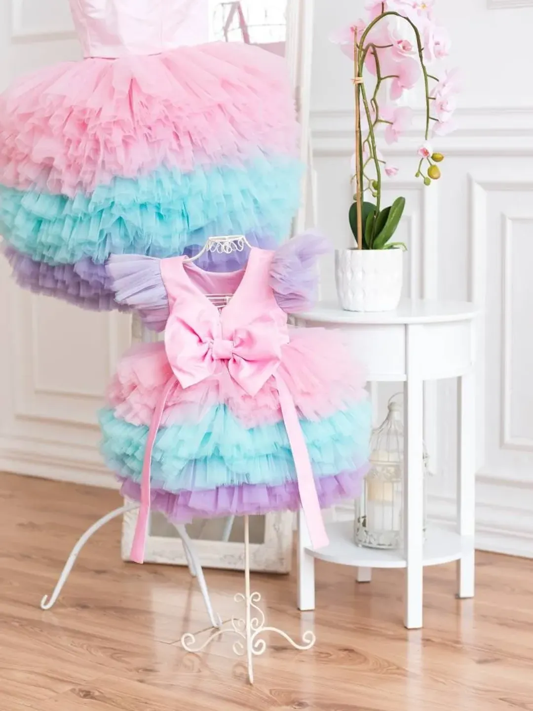 strapless open back dress Floral Fete Purple Tutu Dress main image 1