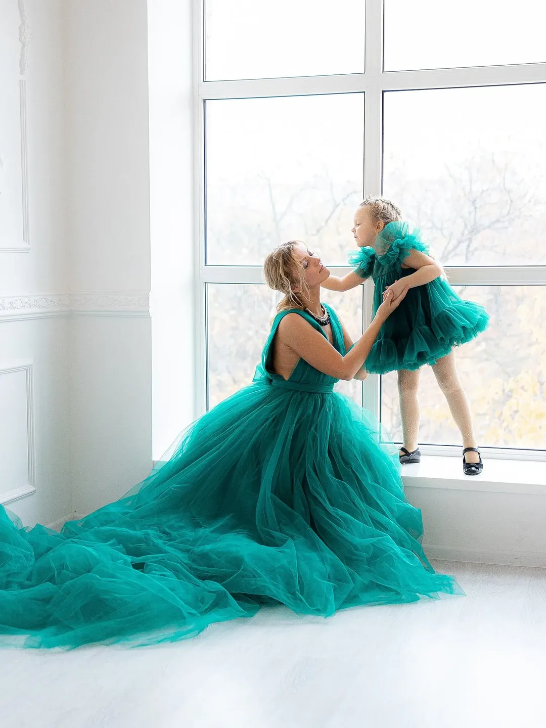 mytheresa green dress The Drop Waist Gown
