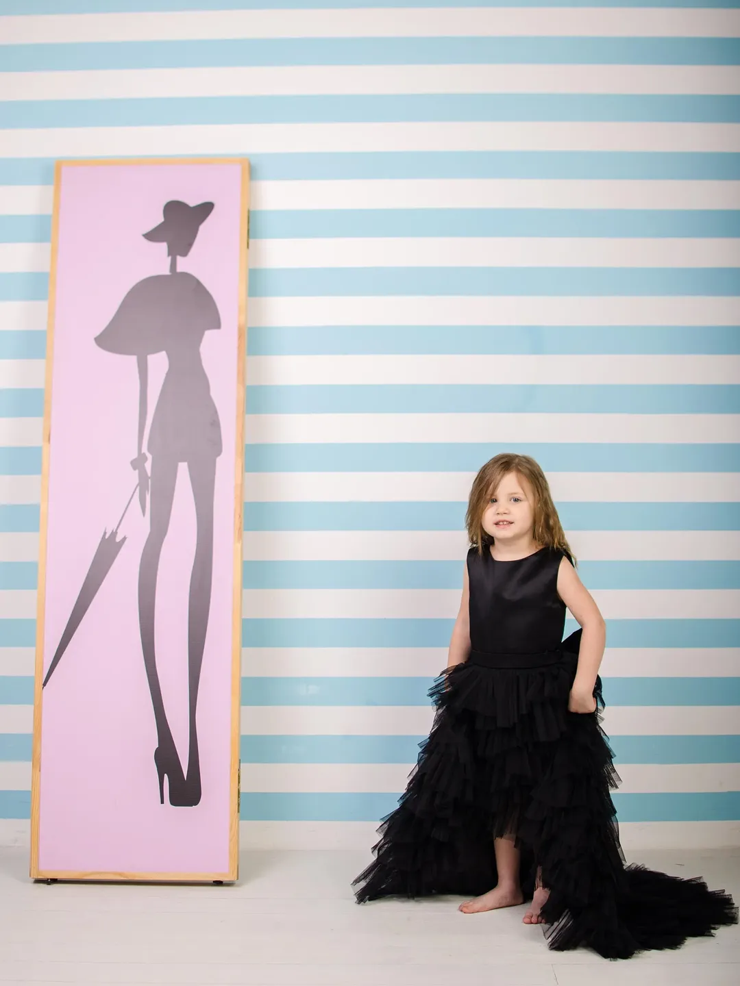 Black Flower Girl Dress, Pageant Gown Dress, Wedding Girl Dress, New Years Photoshoot, Tutu Tulle Dress, Long Girls Dress, Party Dress