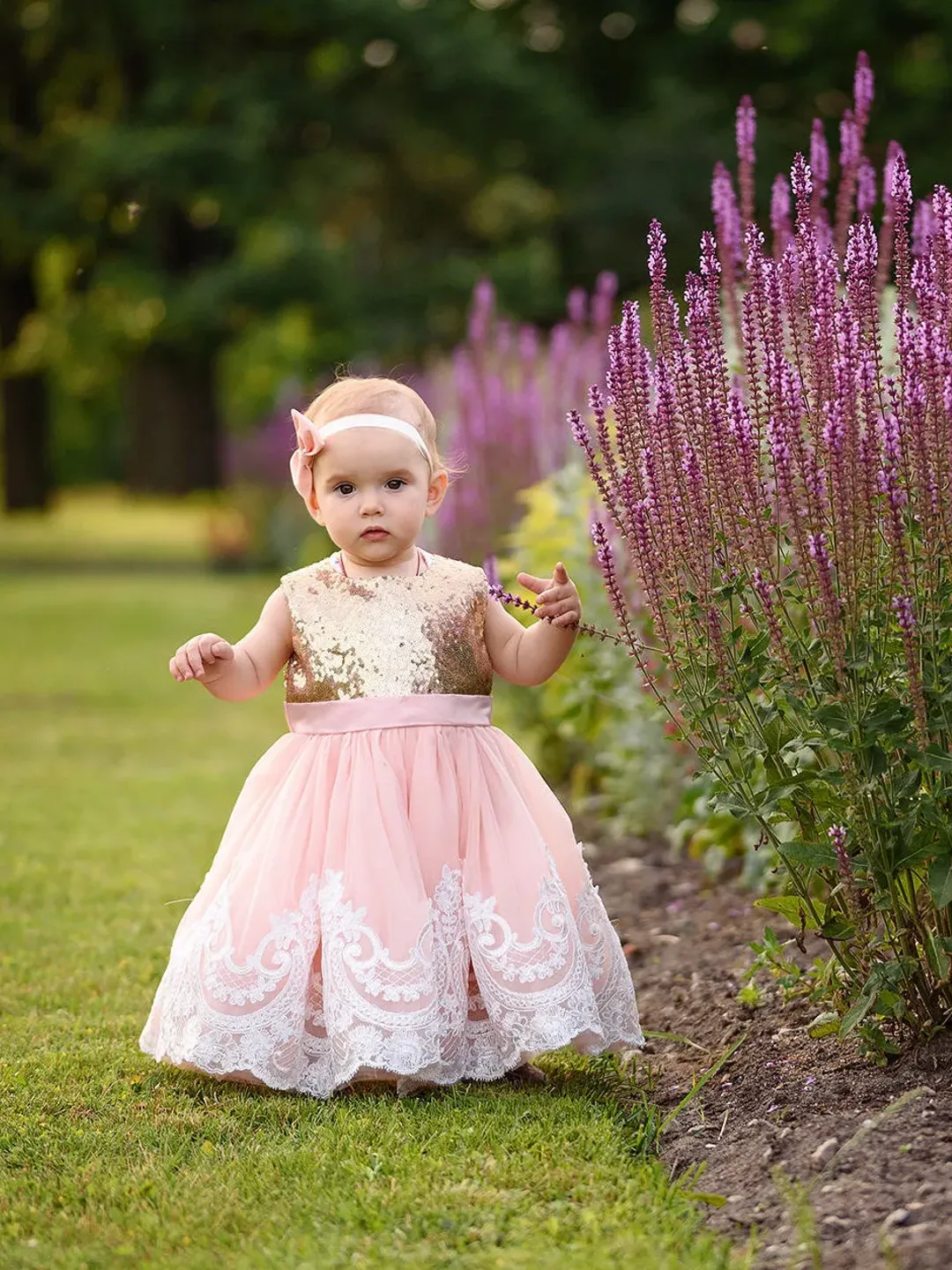 Baby Girl Dress, Girl Sequin Dress, Princess Dress, Lace Tutu Dress, Flower Girl Dress, Baby Pink Dress, First Communion Dress, Summer Dress