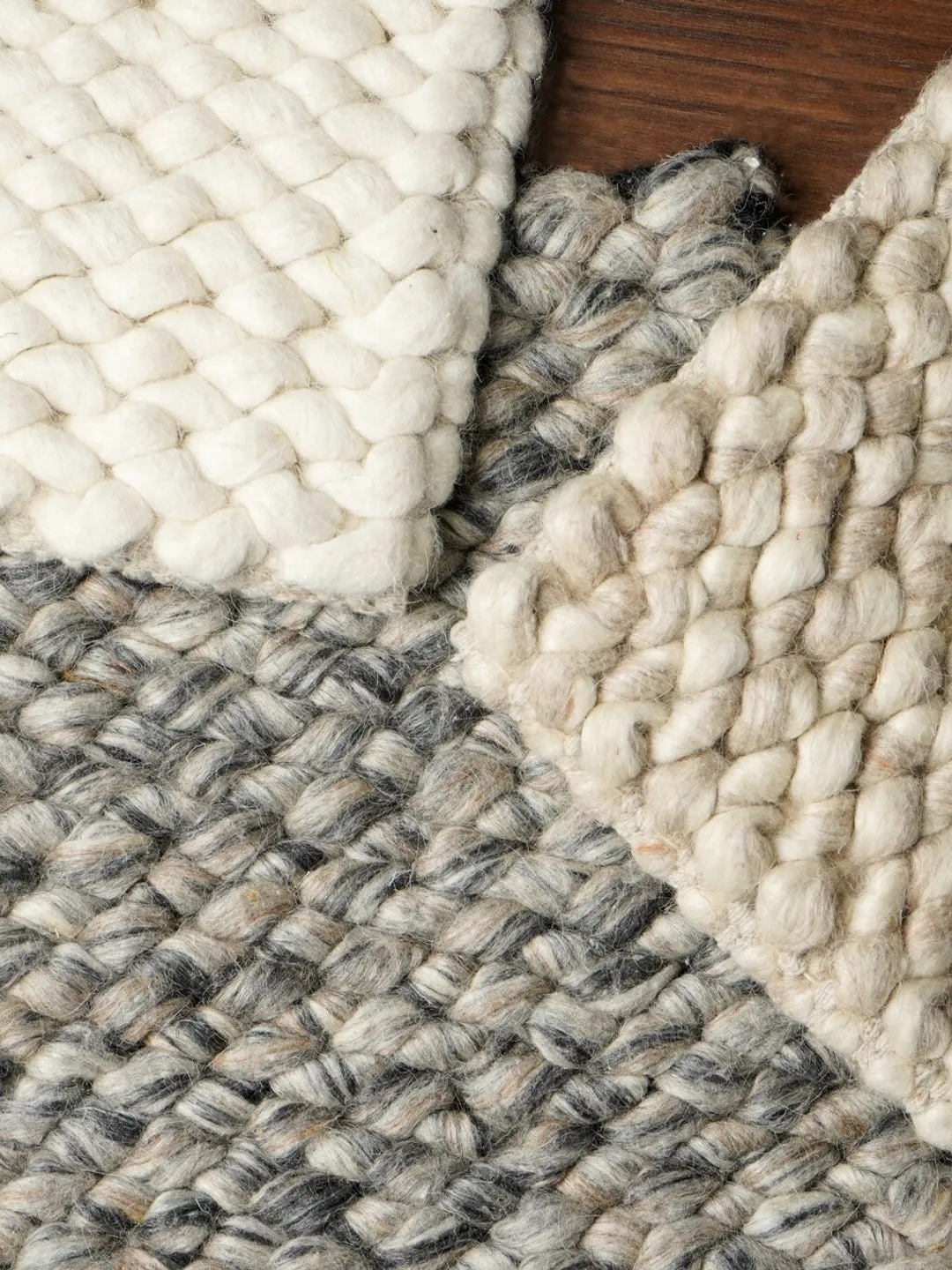 Handwoven Multi Patterned Chunky Scandinavian decor Indoor Wool Rug ...