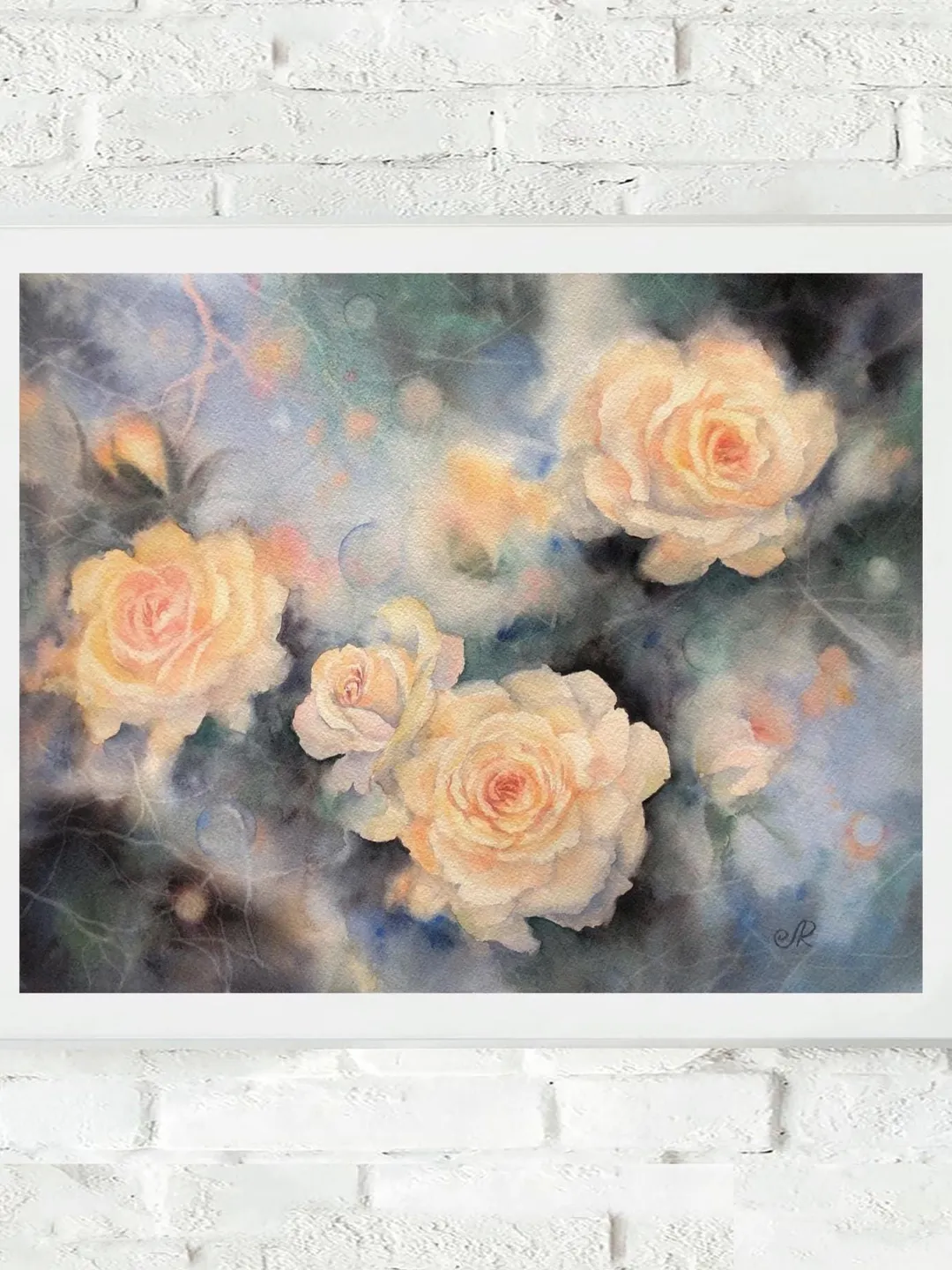 Roses Painting Original Flowers Painting Floral Watercolor Painting