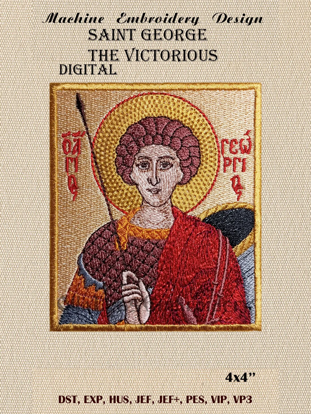 St. George Designs Saint George embroidery design