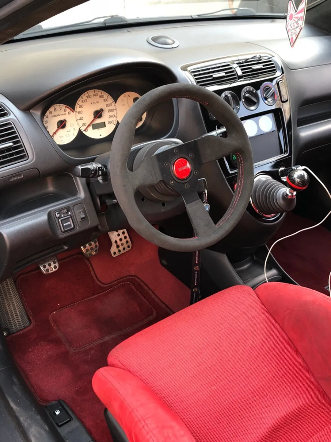 Ep3 Red Type-r Front Carpet Set Floor Mats 2 Pc for LHD 01-05