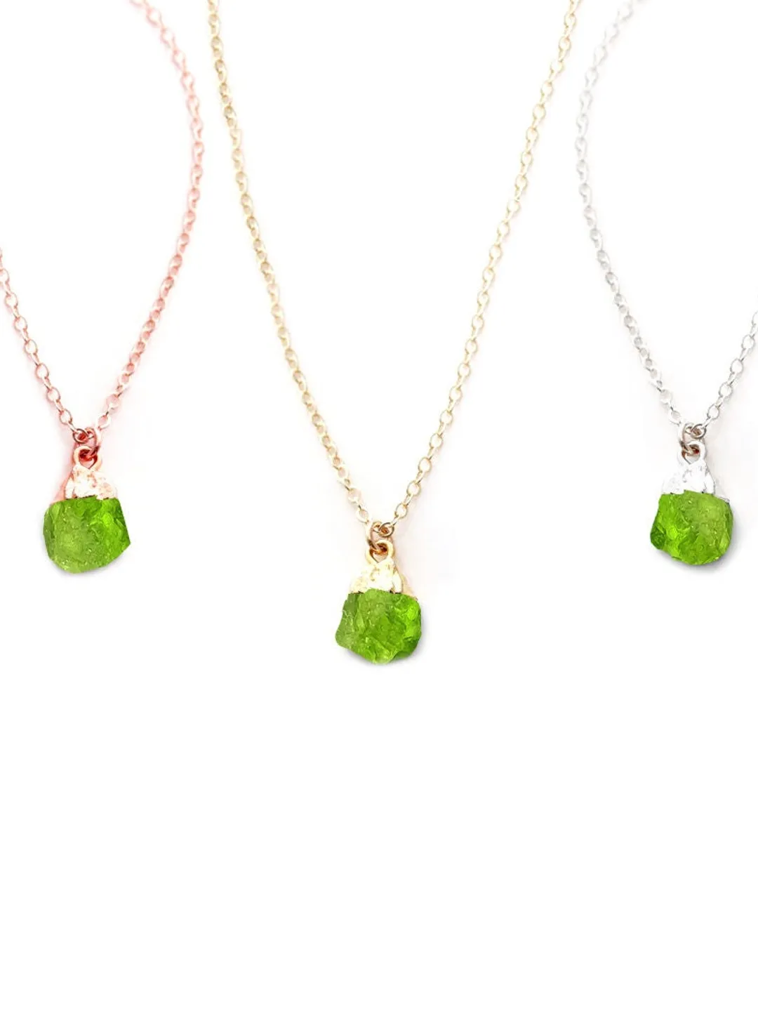 Raw Peridot Pendant, Crystal Pendant, August Birthstone, Peridot Jewelry, Gemstone Pendant, Healing Stone, Peridot Necklace, Gift for Her