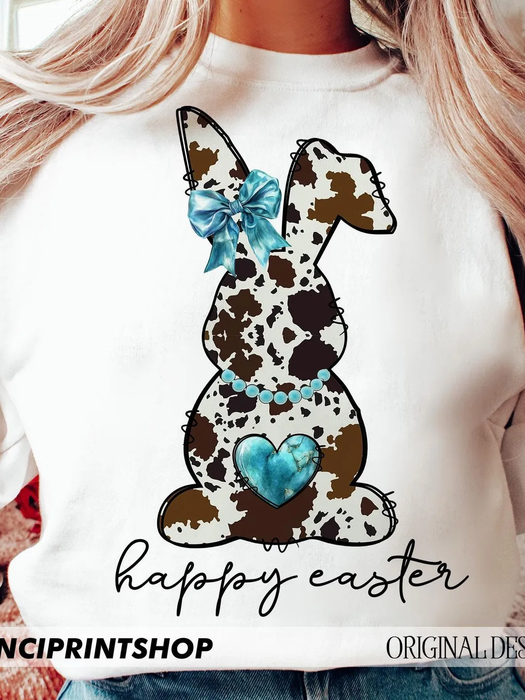 Cowhide print Easter bunny png, Easter png, Happy Easter png, Cow Print Bunny png, Girls Easter png, Easter Clipart, Easter Rabbit, png file