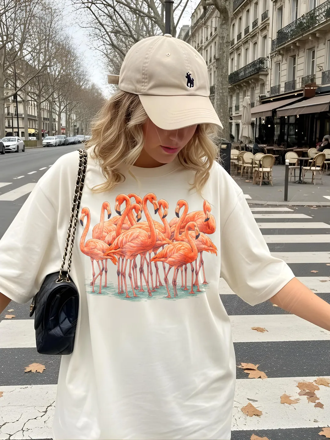 Flamingo Flock T-Shirt Tropical Bird Graphic Tee Nature Lover Shirt Summer Beach Wildlife Illustration
