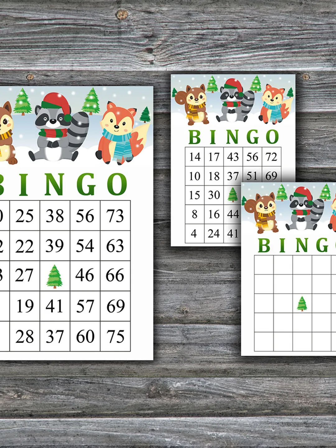 Winter Woodland bingo game card,Christmas bingo game card,Christmas Bingo Printable,Holiday Bingo,INSTANT DOWNLOAD-71