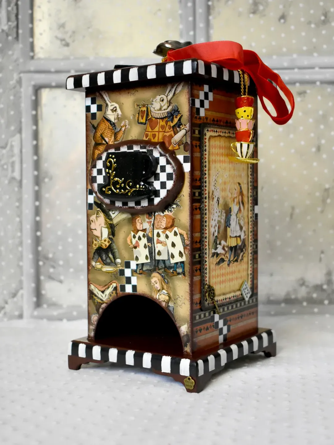 Tea house ALICE orange for storing disposable tea bags