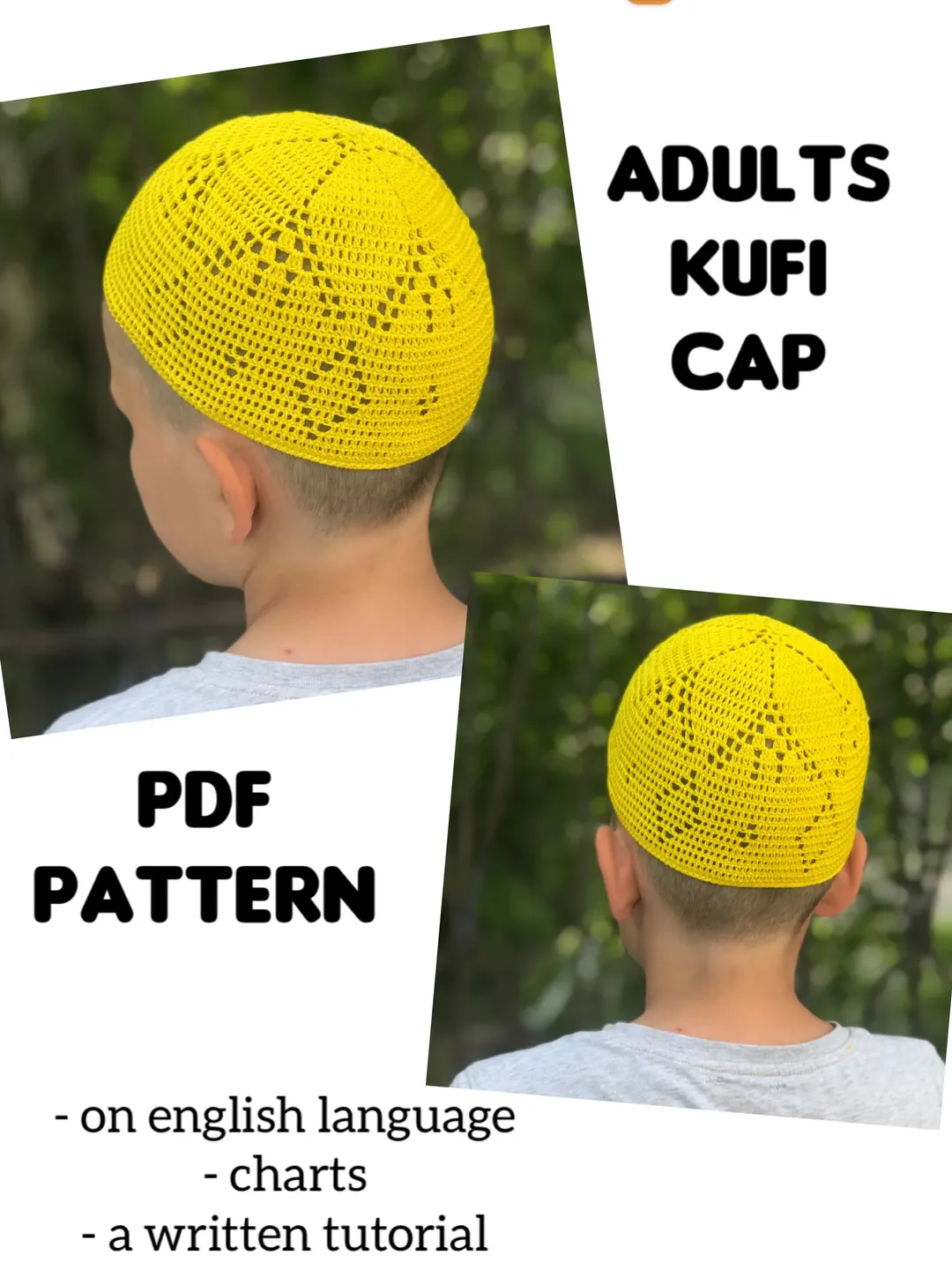 Topi cap PDF crochet pattern